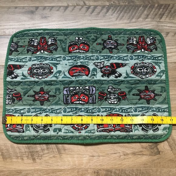 Cotton Quilted Totemic Haida Print Placemat - Picture 9 of 10